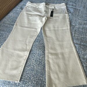 Liverpool white crop flare jeans